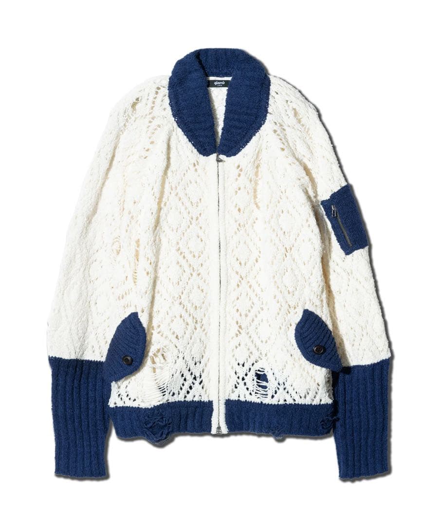 【完売品】glamb オープンワークニットMA-1