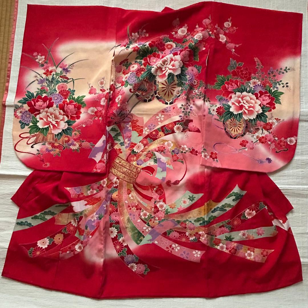 七五三 三歳 着物セット 作り帯 753 女の子 子供着物 箱迫 3歳 草履