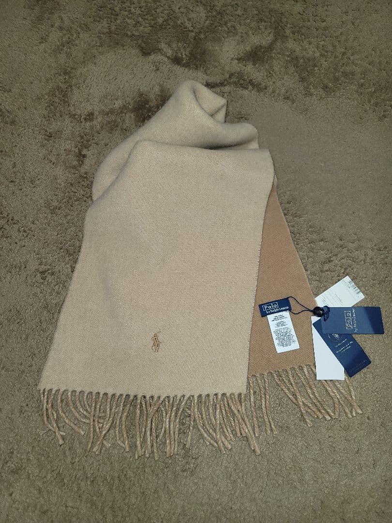 【新品未使用】Polo by Ralph Lauren ベージュ マフラー