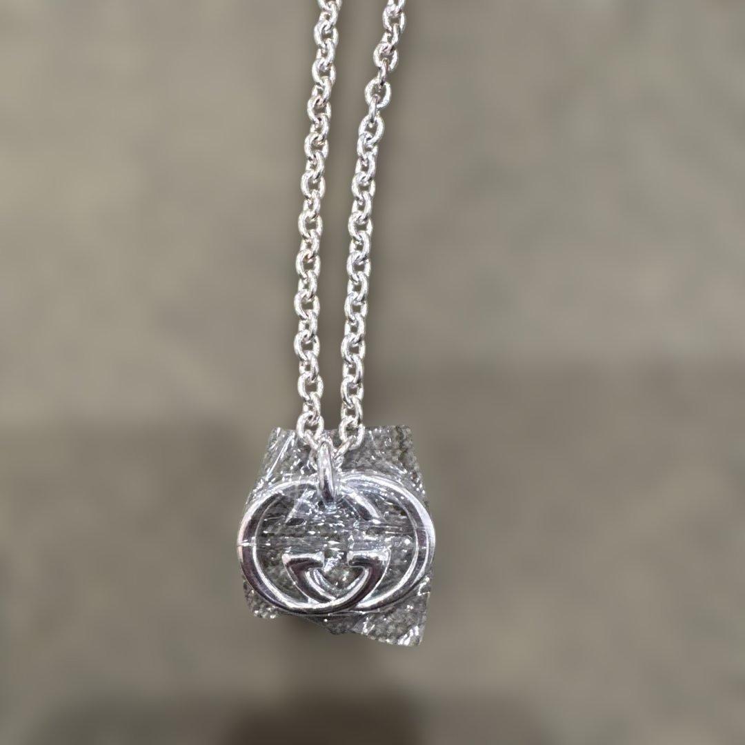 GUCCI ダブルGロゴ ネックレス シルバー925