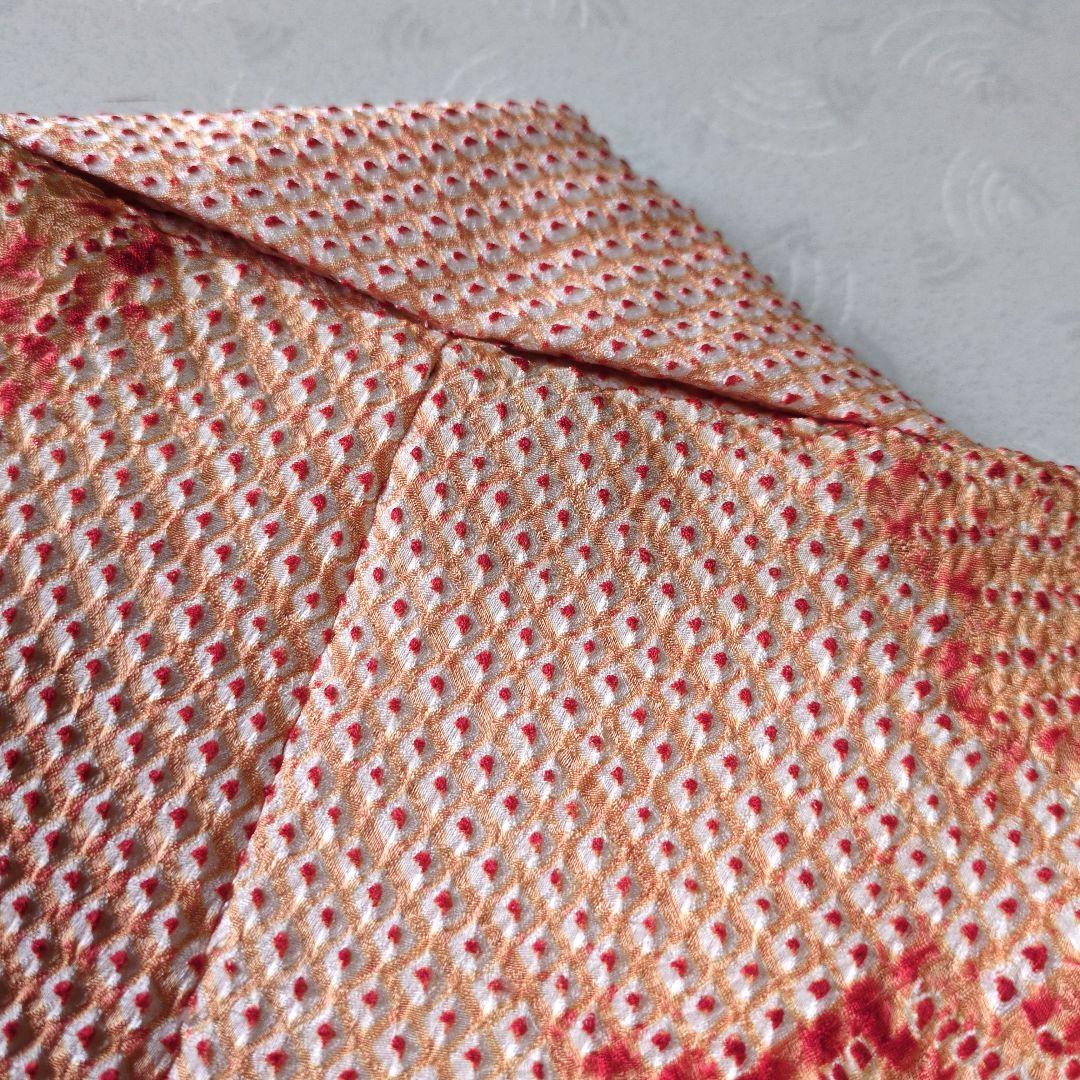 七五三３歳正絹総絞り手縫いの被布と巾着(中綿無し）