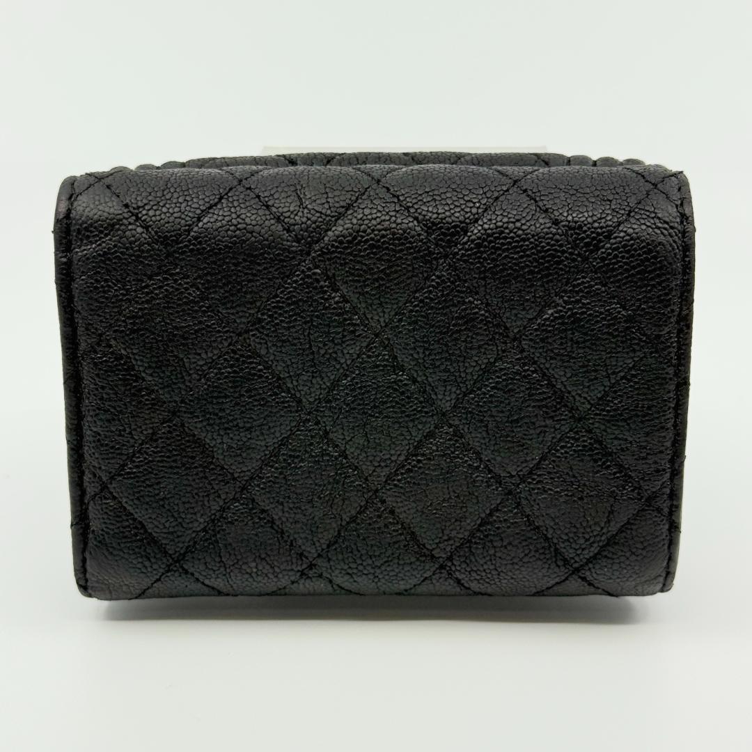 CHANEL ボーイシャネル　三つ折り財布 キャビアスキン