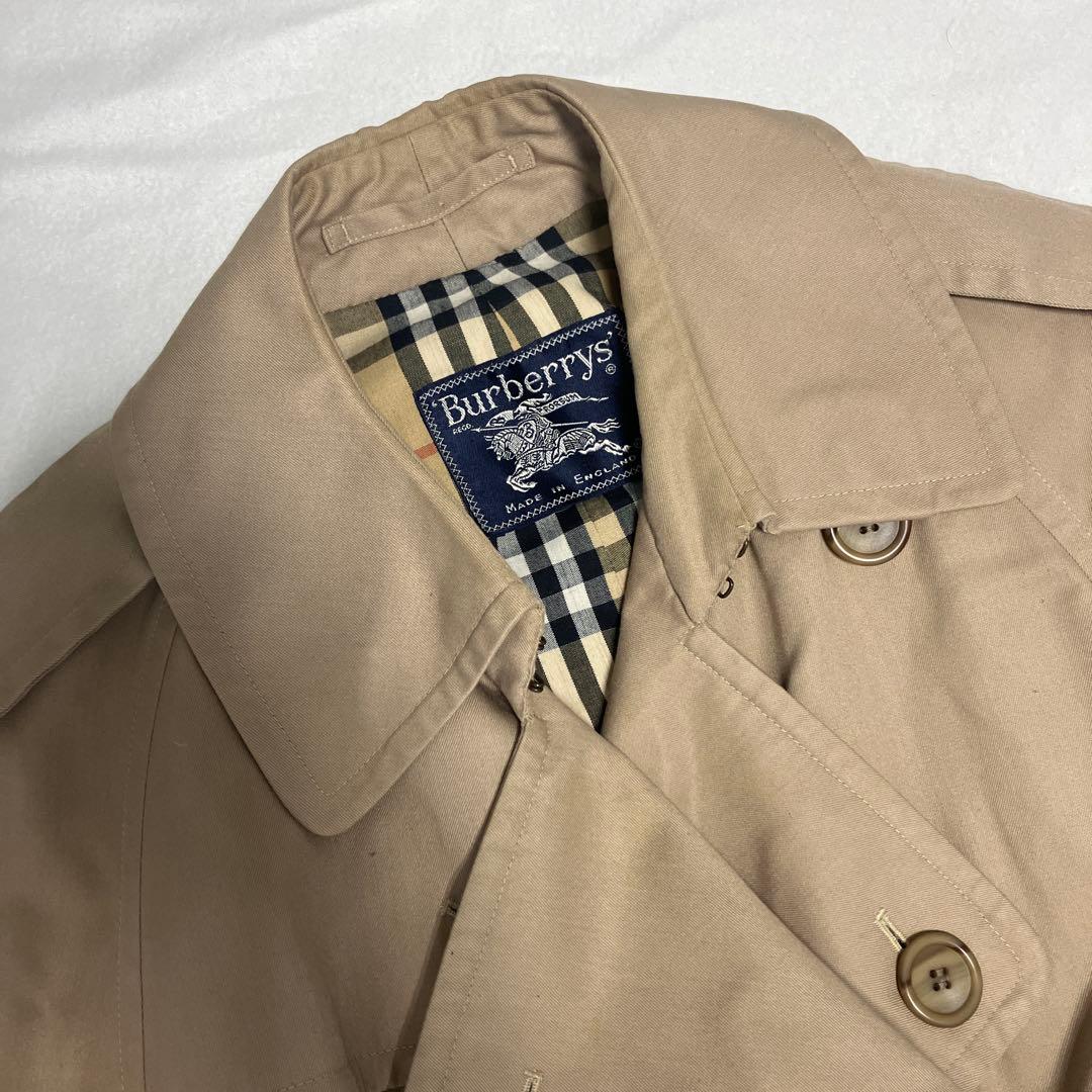 バーバリー チェック裏地 ベージュ トレンチコート ベルト付