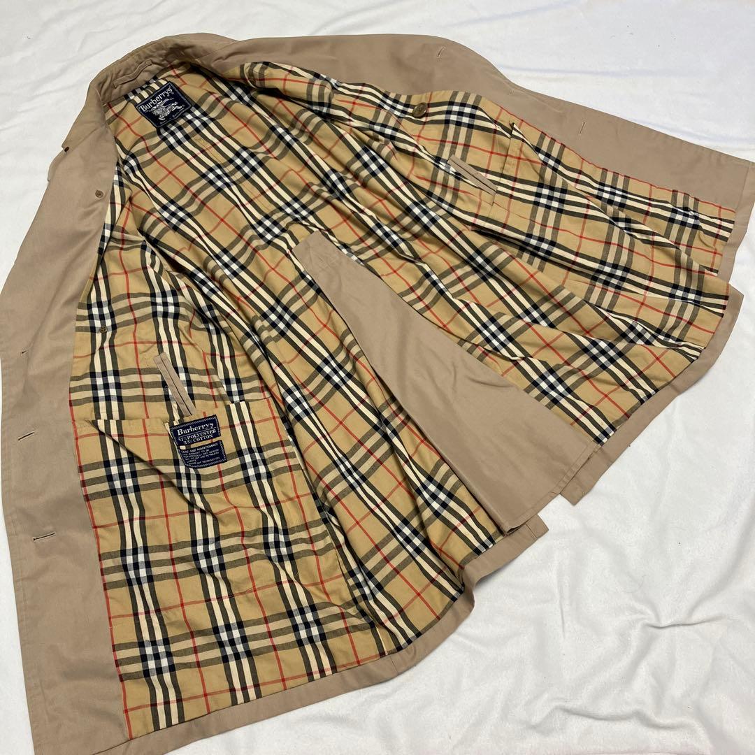 バーバリー チェック裏地 ベージュ トレンチコート ベルト付