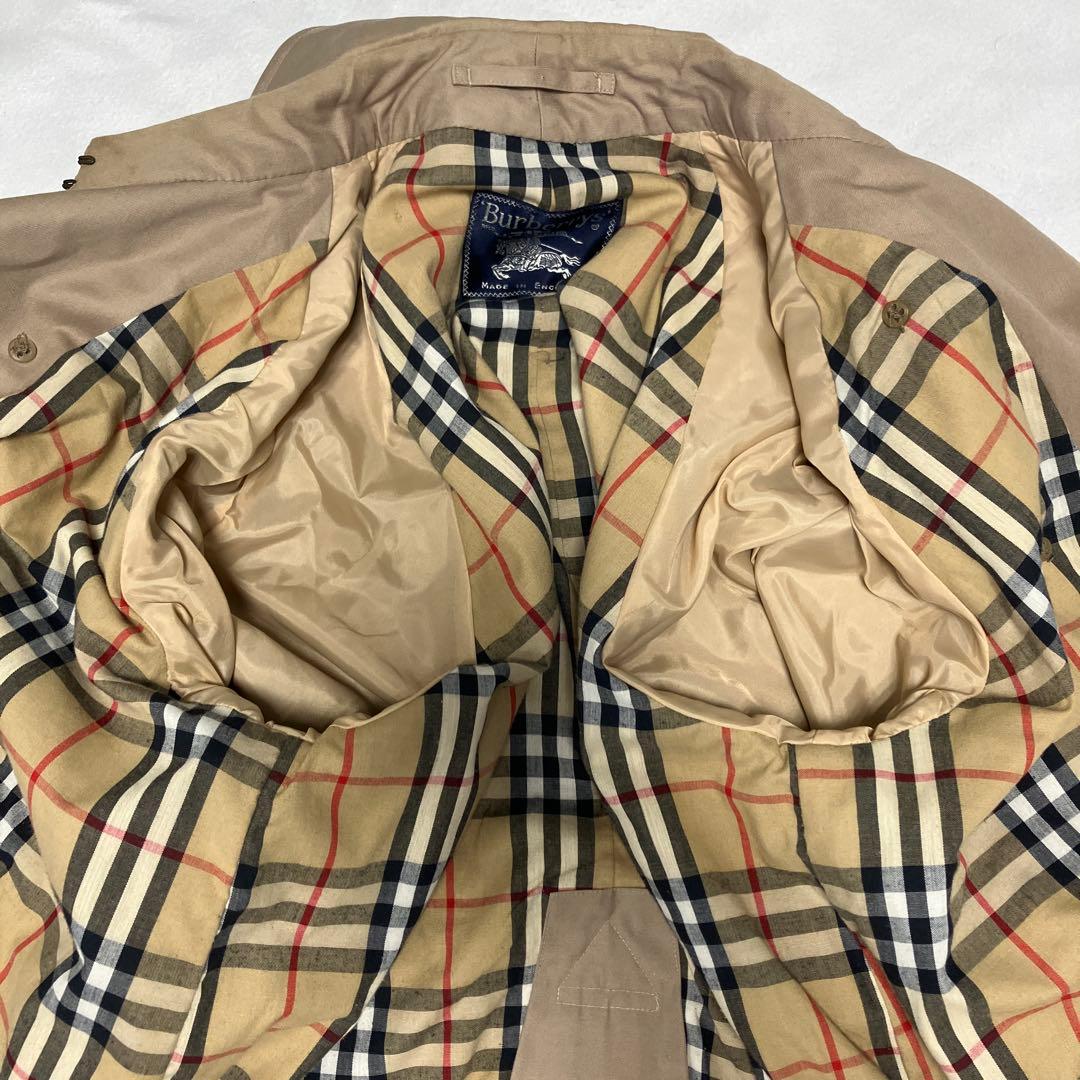 バーバリー チェック裏地 ベージュ トレンチコート ベルト付