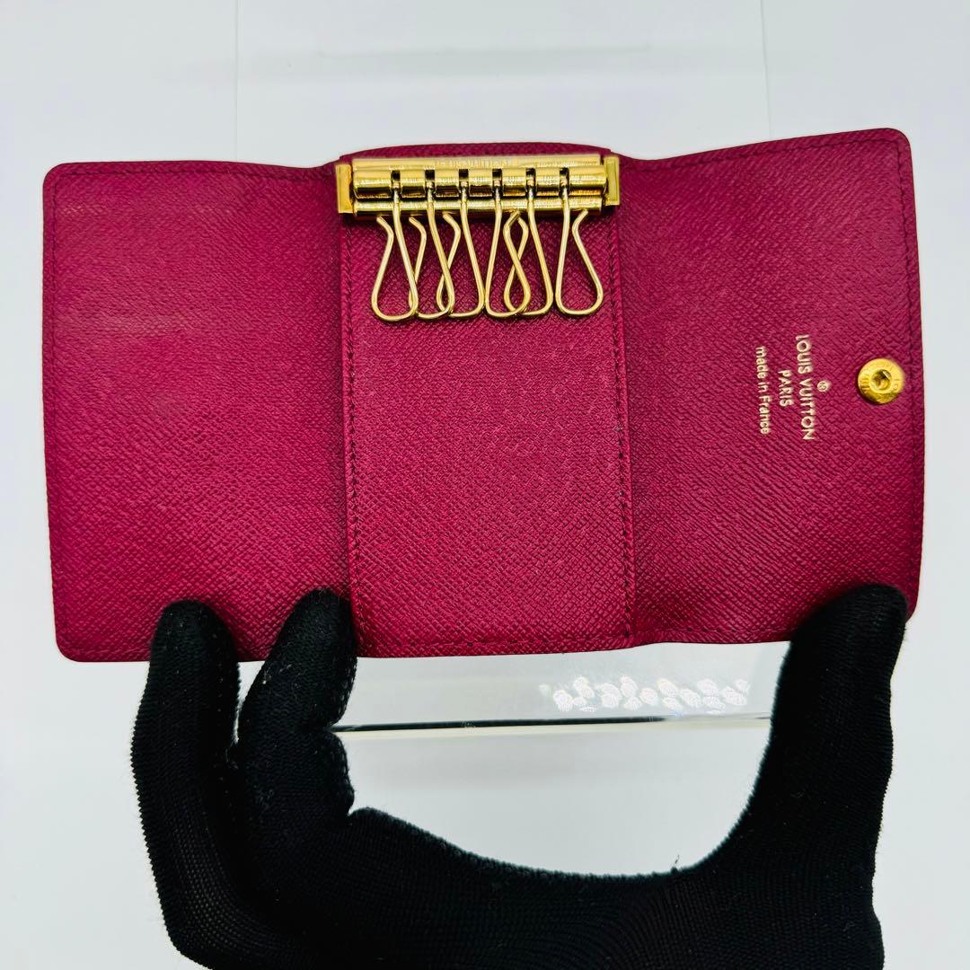 新型 ICタグ ルイヴィトン ミュルティクレ キーケース フューシャ 373