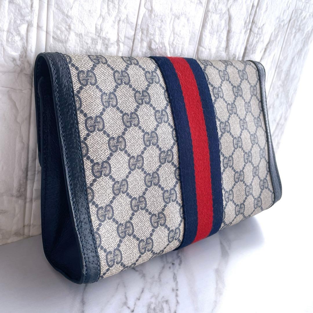 【希少✨️】Gucci(オールドグッチ)シェリー GGスプリーム クラッチバッグ