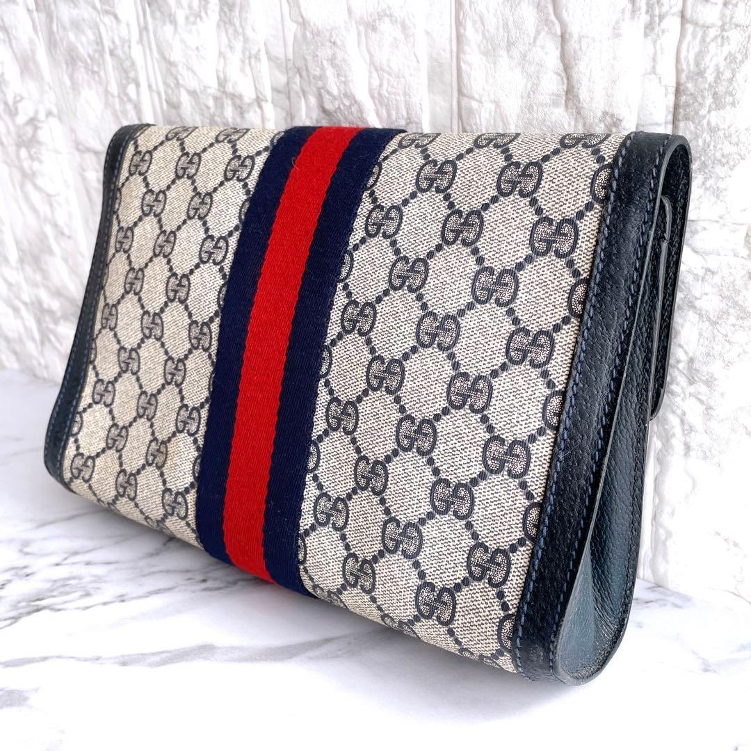 【希少✨️】Gucci(オールドグッチ)シェリー GGスプリーム クラッチバッグ