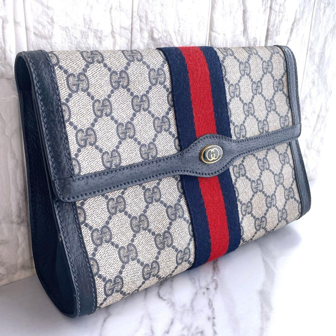 【希少✨️】Gucci(オールドグッチ)シェリー GGスプリーム クラッチバッグ