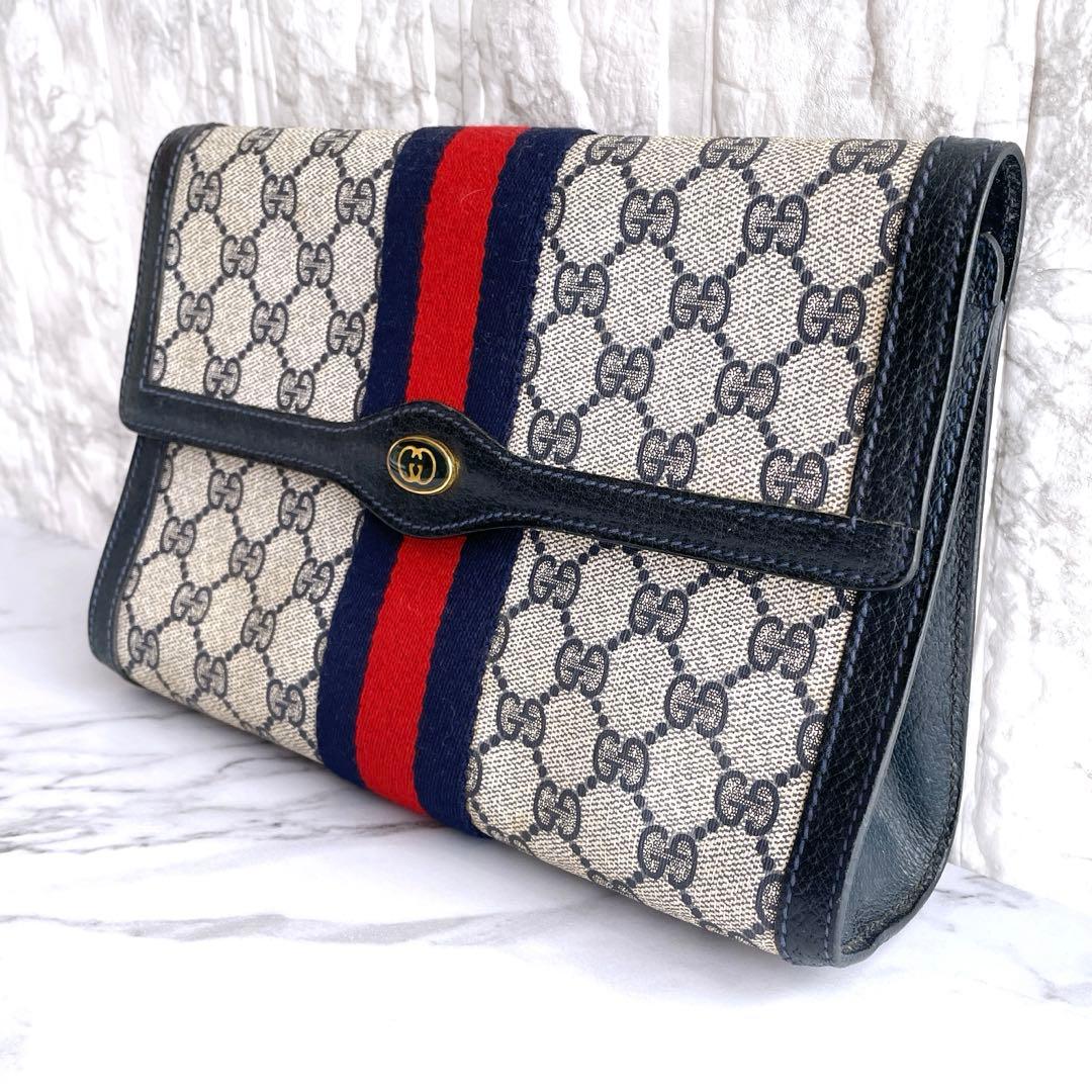 【希少✨️】Gucci(オールドグッチ)シェリー GGスプリーム クラッチバッグ