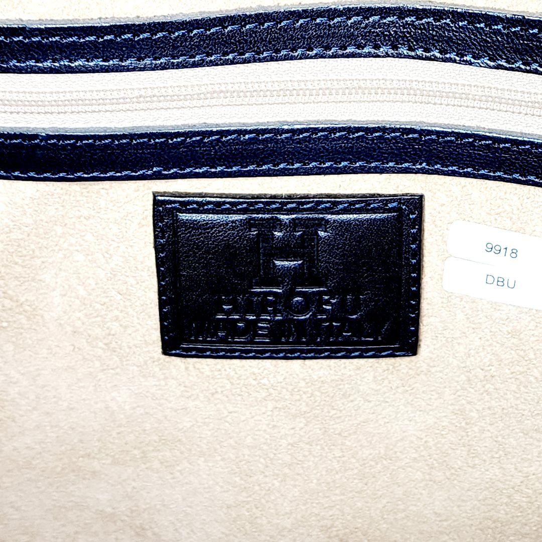 【美品】ヒロフ トートバッグ サイドポケット 肩掛け 自立　A4 スクエア型　黒