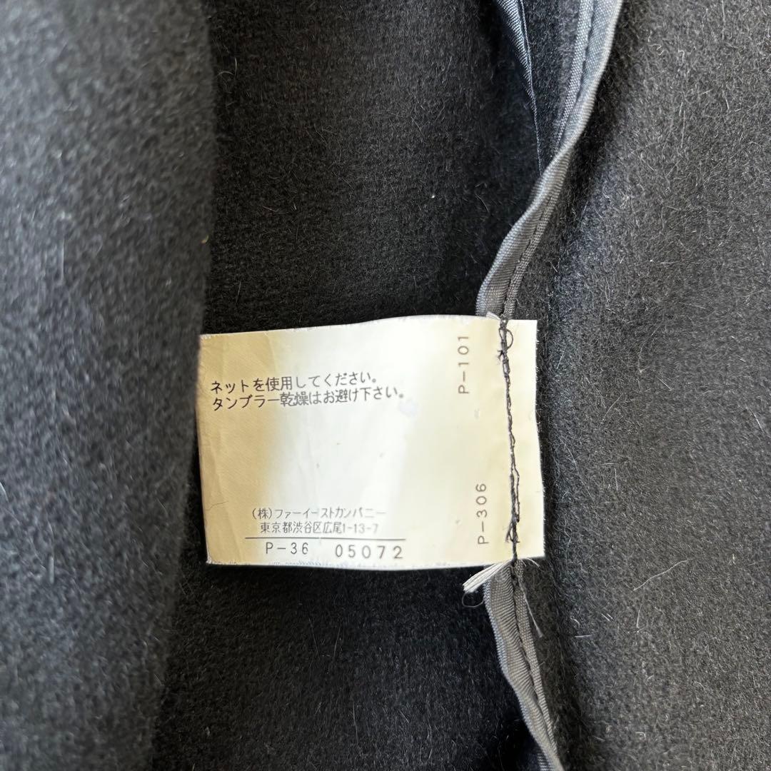 ANAYI✨アンゴラウール　ボウタイポンチョ　ケープコート　フード　黒　リボン