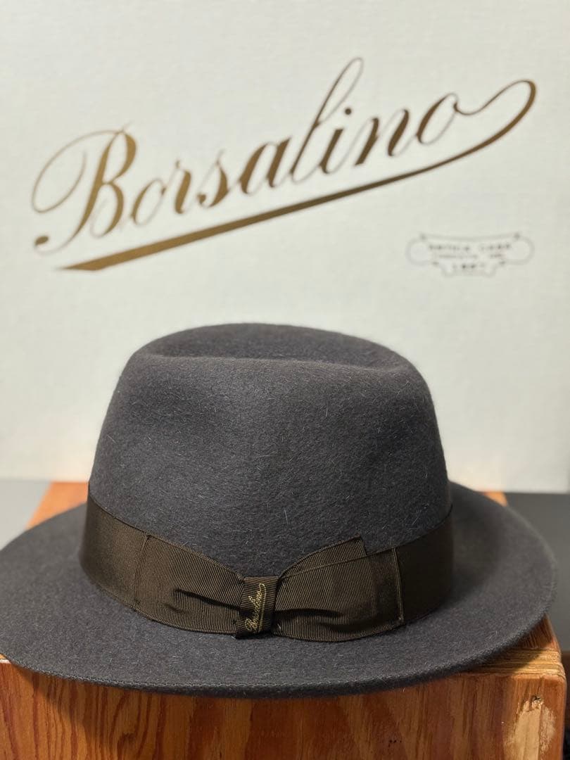 Borsalino トラベラー　58 ボルサリーノ フェルトハット　ベージュ