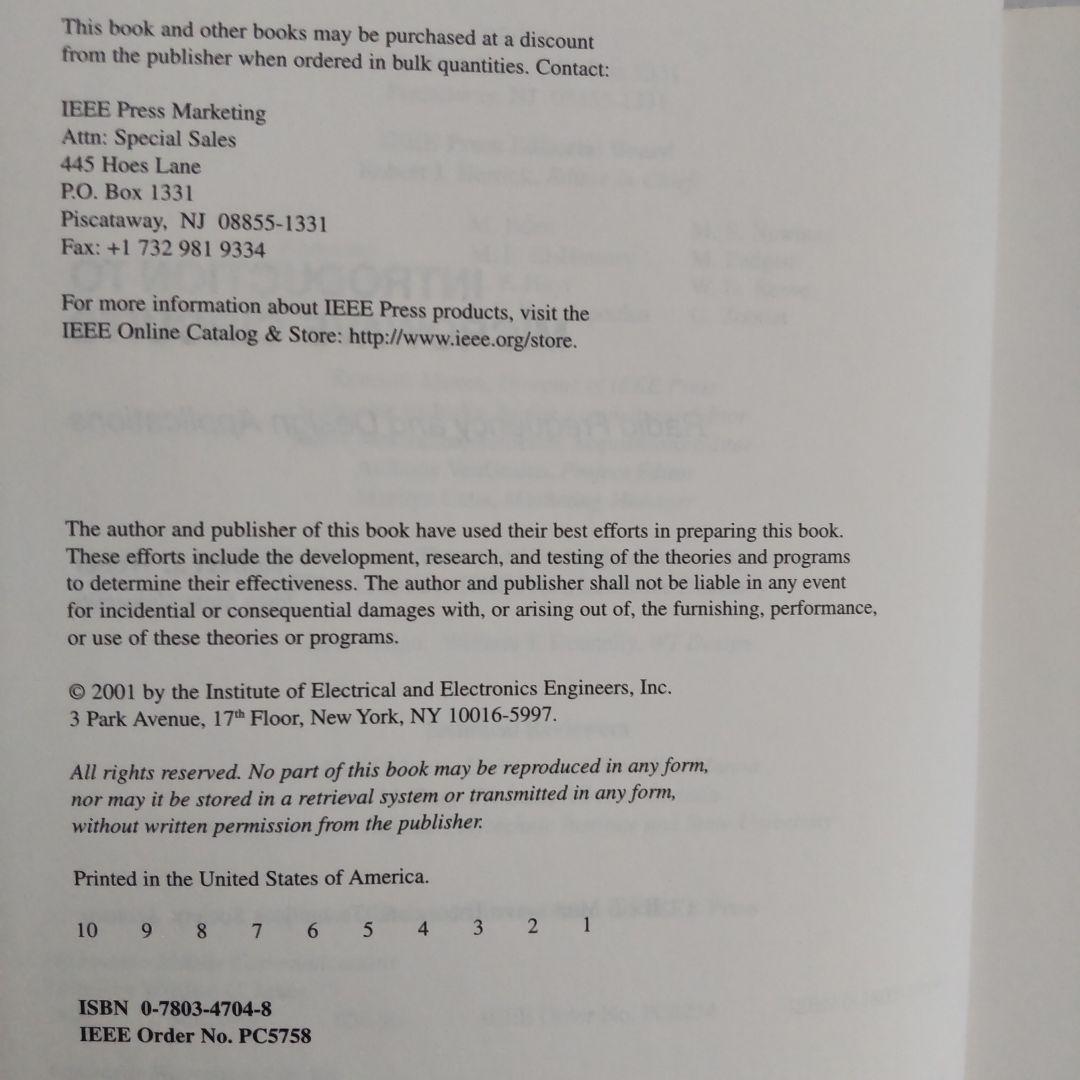 洋書 Introduction to Microwave Circuits