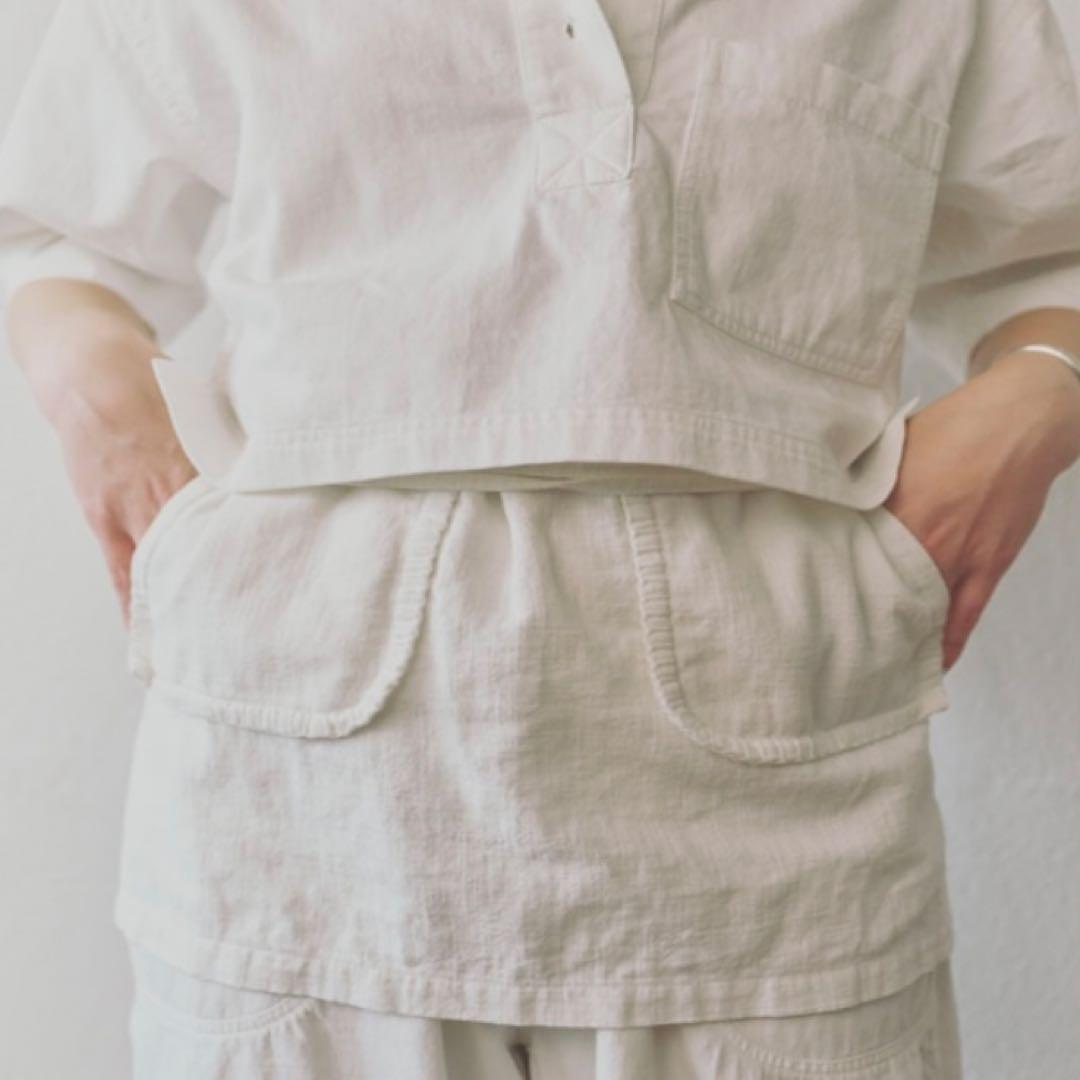 トップス papier Apron/white