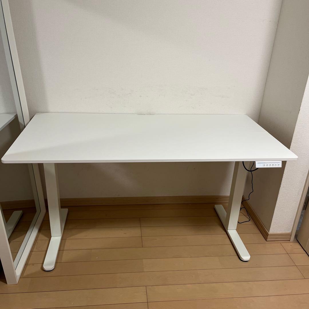 電動昇降式デスク　ErGear　ホワイト　140 x 70 x 72-118cm