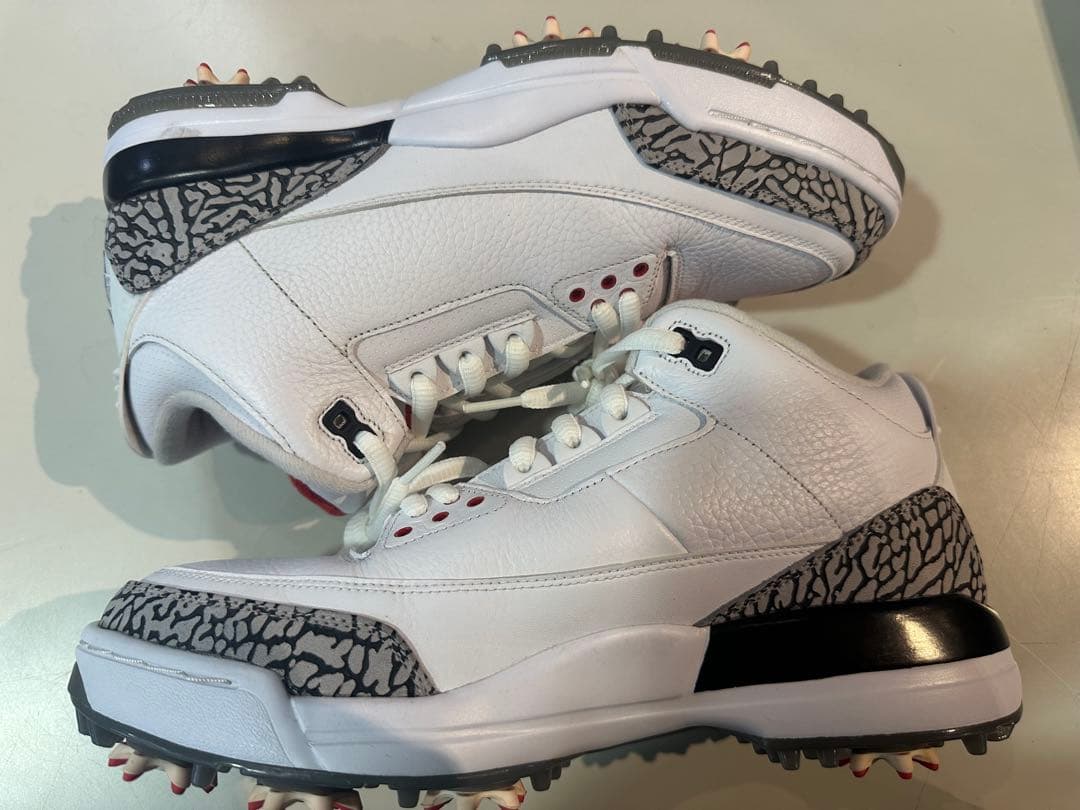 NIKE JORDAN 3 GOLF WHITE CEMENT US9.5 美品