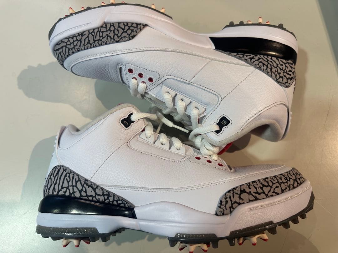 NIKE JORDAN 3 GOLF WHITE CEMENT US9.5 美品