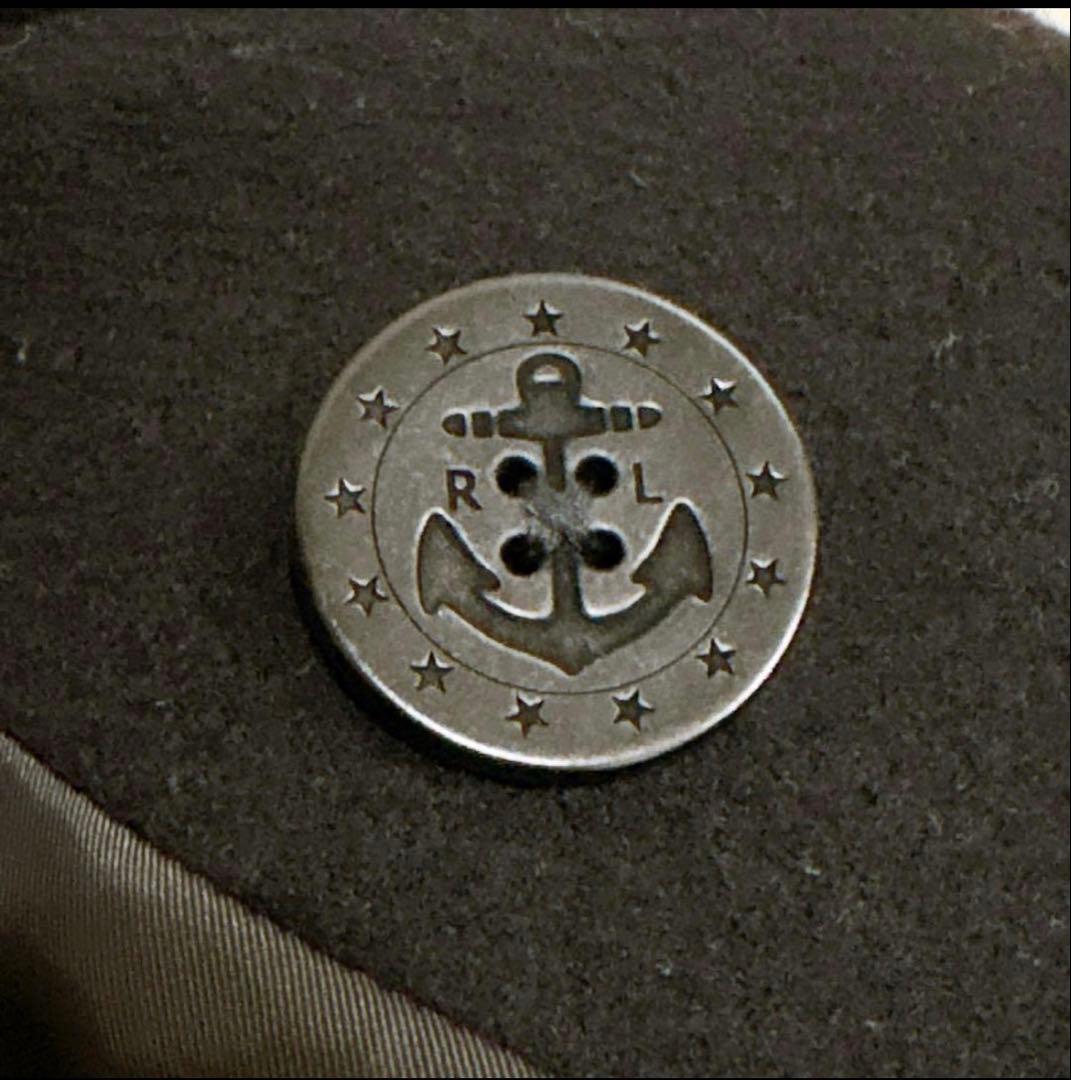 【たか】新品同等　ポロラルフローレン　ピーコート ウール　ブラック　L