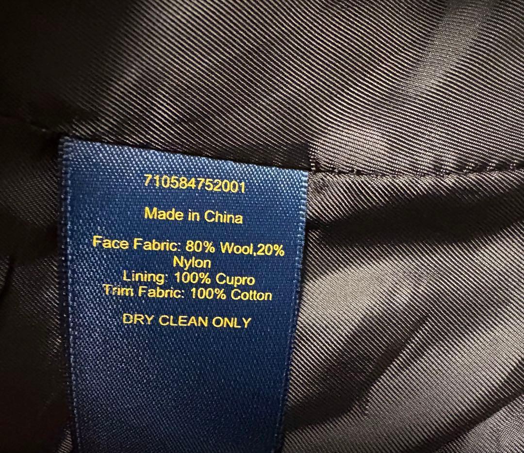 【たか】新品同等　ポロラルフローレン　ピーコート ウール　ブラック　L