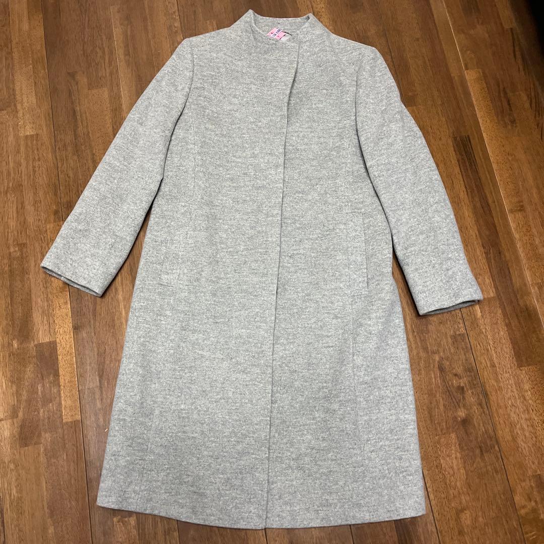 グレー ロングコート 23区　40