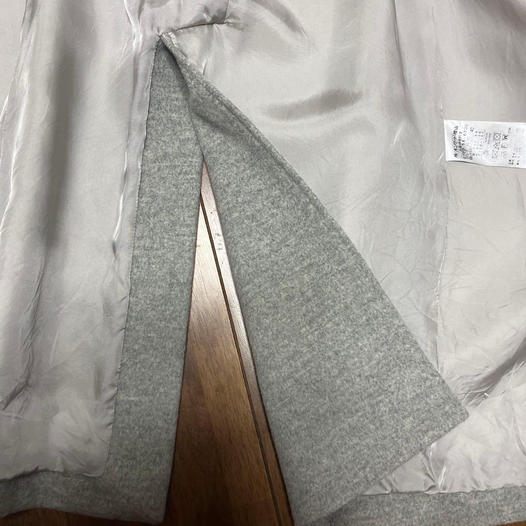 グレー ロングコート 23区　40