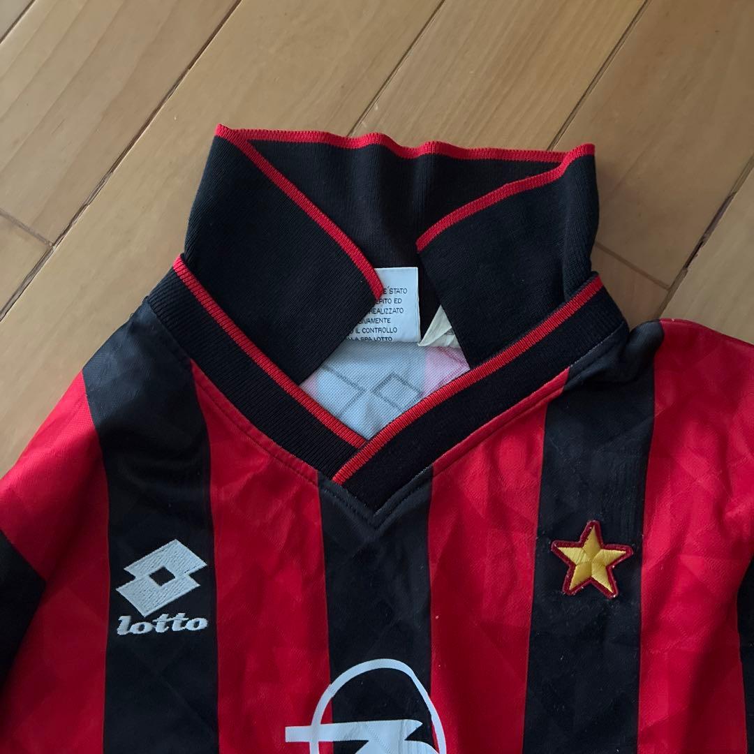 Lotto ACミラン 長袖シャツ Lサイズ 赤黒