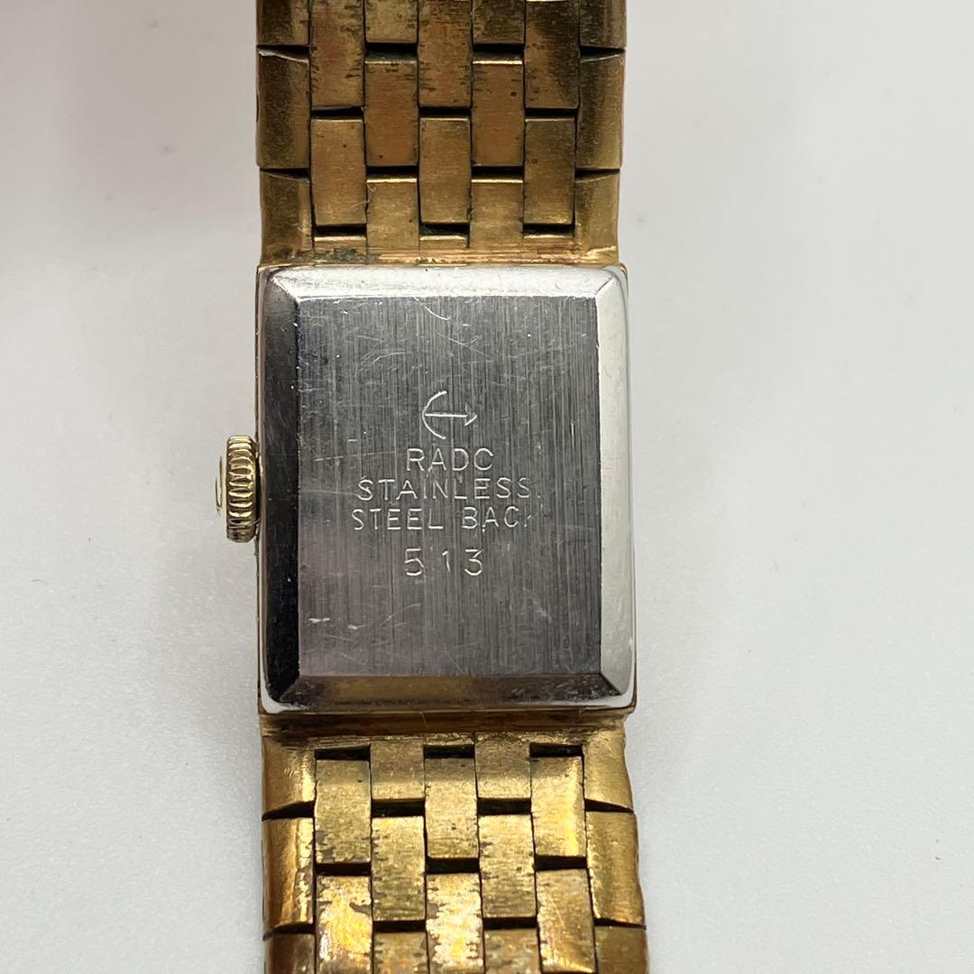 稼働品　RADO ラドー　スクエア ゴールド レディース　腕時計 手巻き