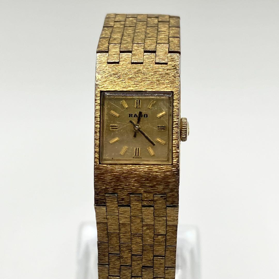 稼働品　RADO ラドー　スクエア ゴールド レディース　腕時計 手巻き