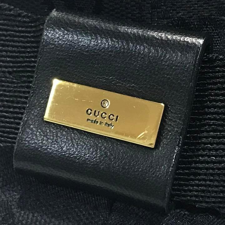 GUCCI グッチ GGキャンバス 黒 ゴールド金具 Lサイズ ハット 帽子