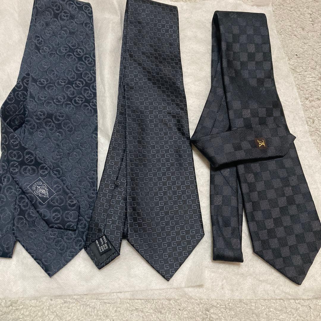 美品！　GUCCI ルイ・ヴィトン　ネクタイ３本セット