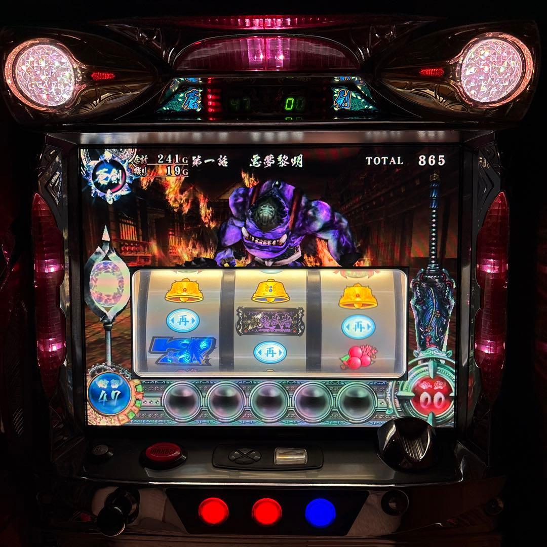 【送料込み】新鬼武者　茜パネル 不要機付き パチスロ実機