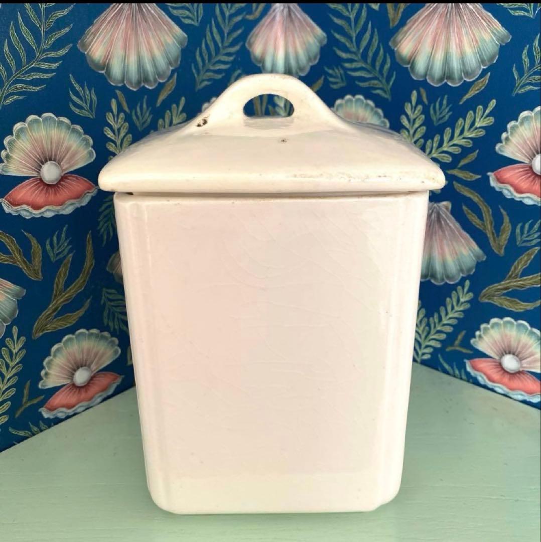 【Lumièreページ】HBCMバスクキャニスターフランスアンティーク