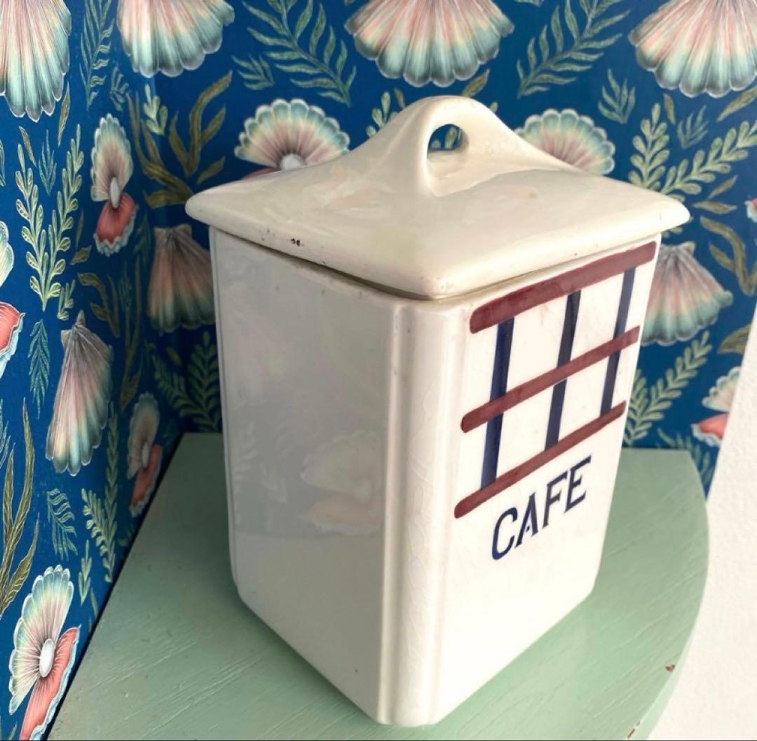 【Lumièreページ】HBCMバスクキャニスターフランスアンティーク