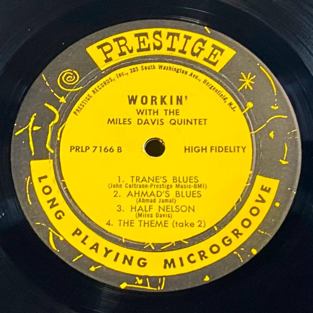 ★超絶レア【USオリジナル／MONO／深溝／NJラベル】 マイルス『ワーキン』