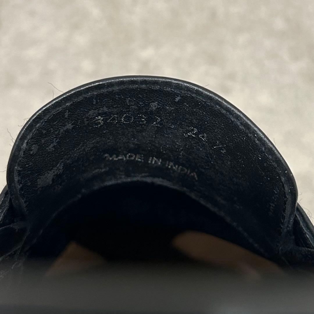 キャサリンハムネット ロンドン 本革 ローファー スリッポン 黒 24.5