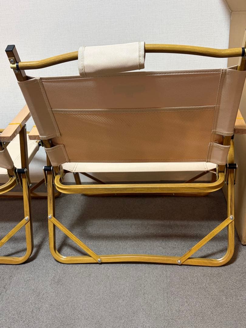 二脚　smore アルミ　フォールディングチェア　ベージュ　スモア