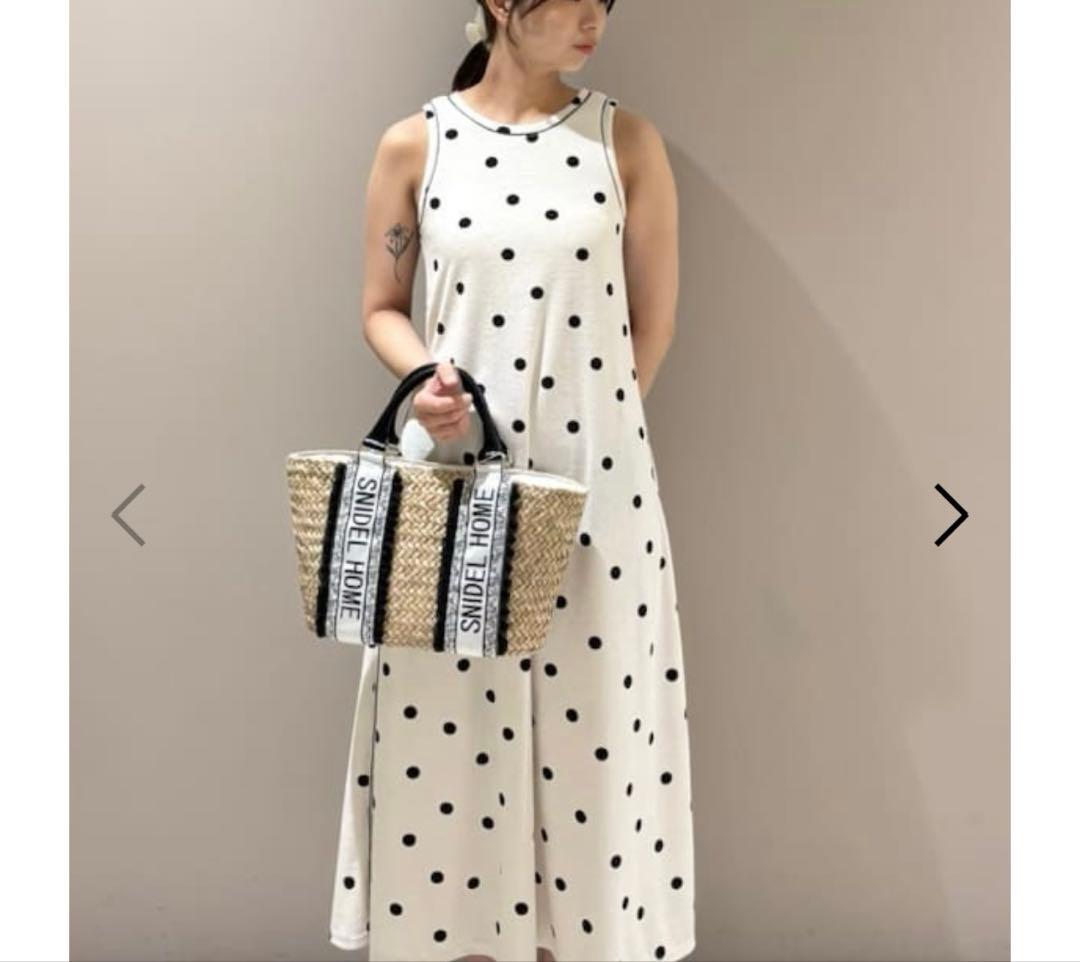 SNIDEL スナイデル　ロゴテープバッグ　カゴバッグ　SNIDEL