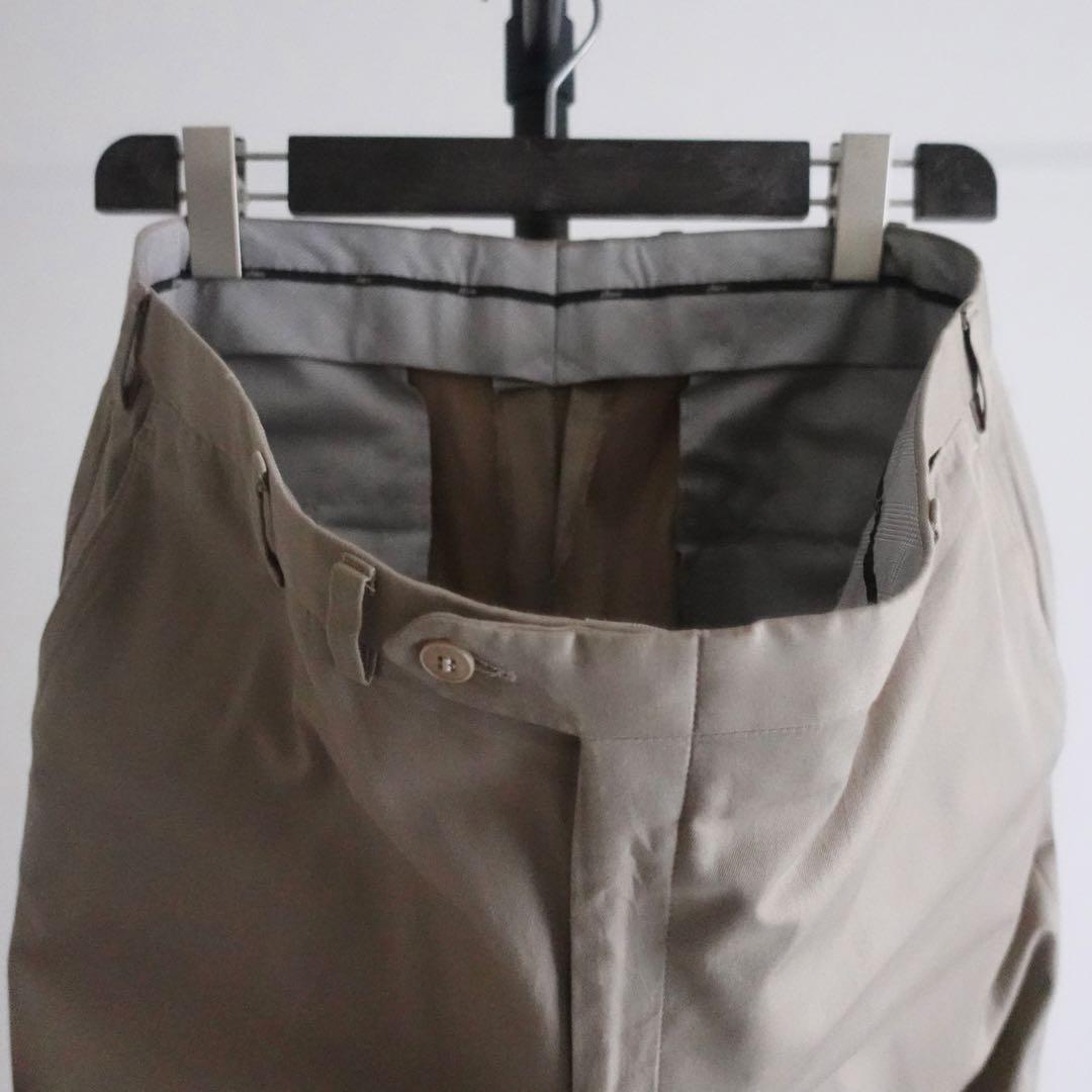 【イタリア製】Brioni コットンギャバジン　カーキ　トラウザーズ