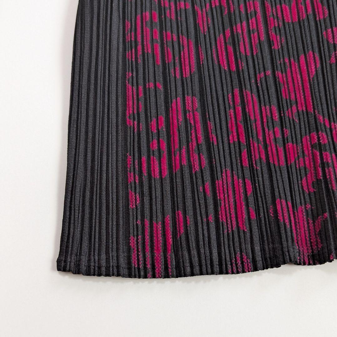 プリーツプリーズ イッセイミヤケ 長袖カットソー ダマスク柄 ハイネック