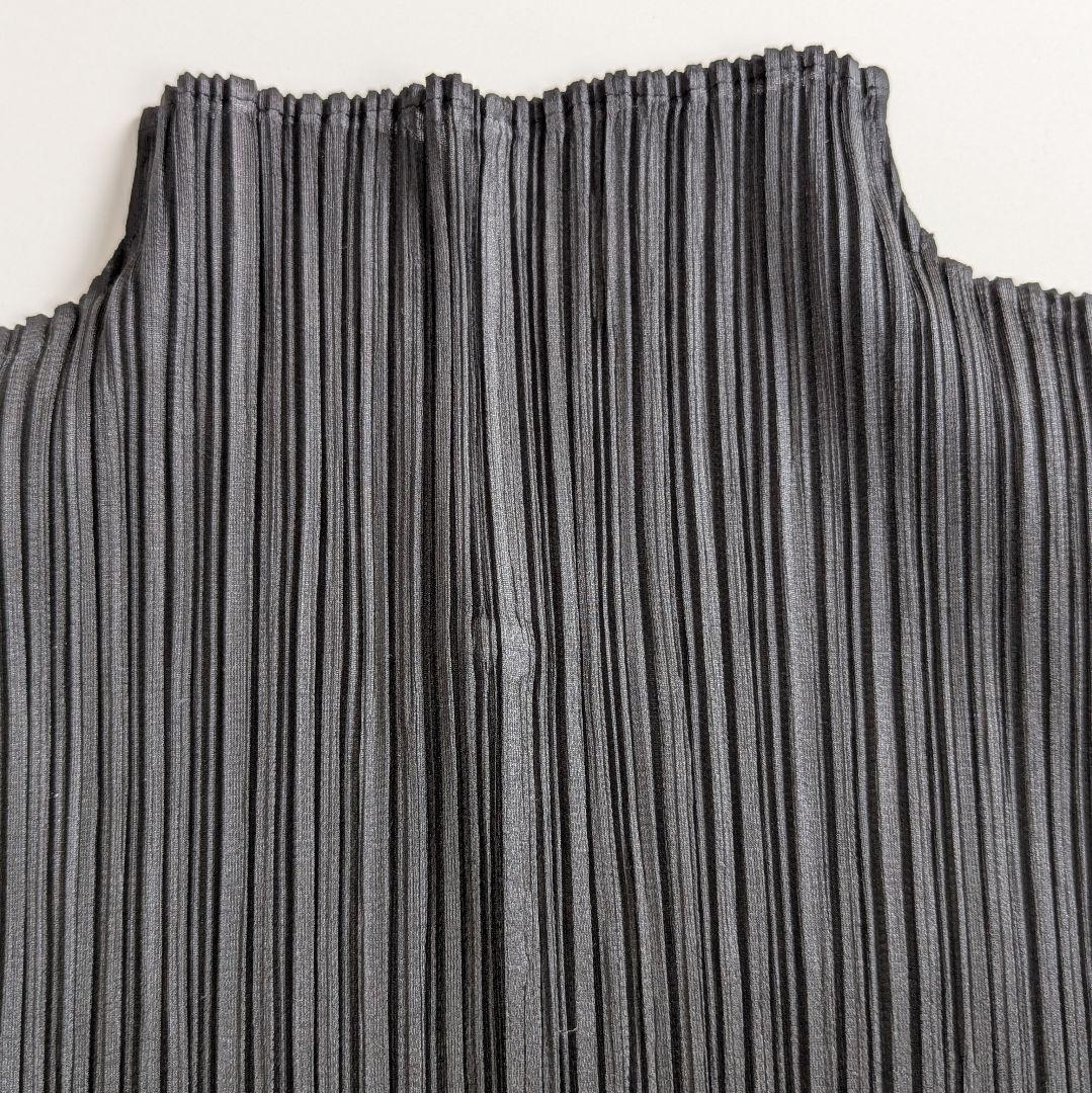 プリーツプリーズ イッセイミヤケ 長袖カットソー ダマスク柄 ハイネック