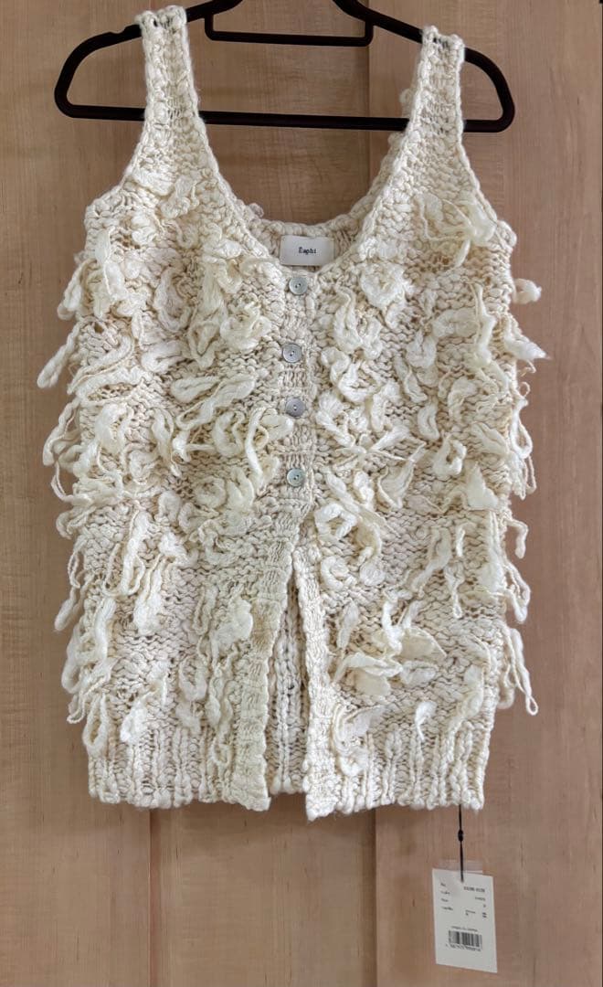 新品タグ付き　EAPHI FRINGE KNIT VEST