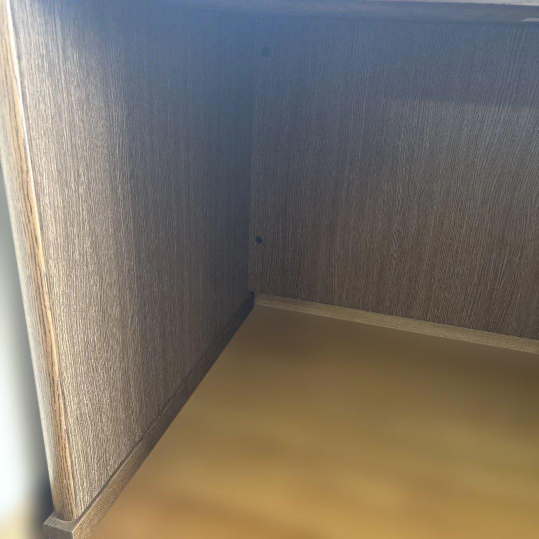 片袖書斎机 デスク パソコンデスク ナラ天然杢 起立木工