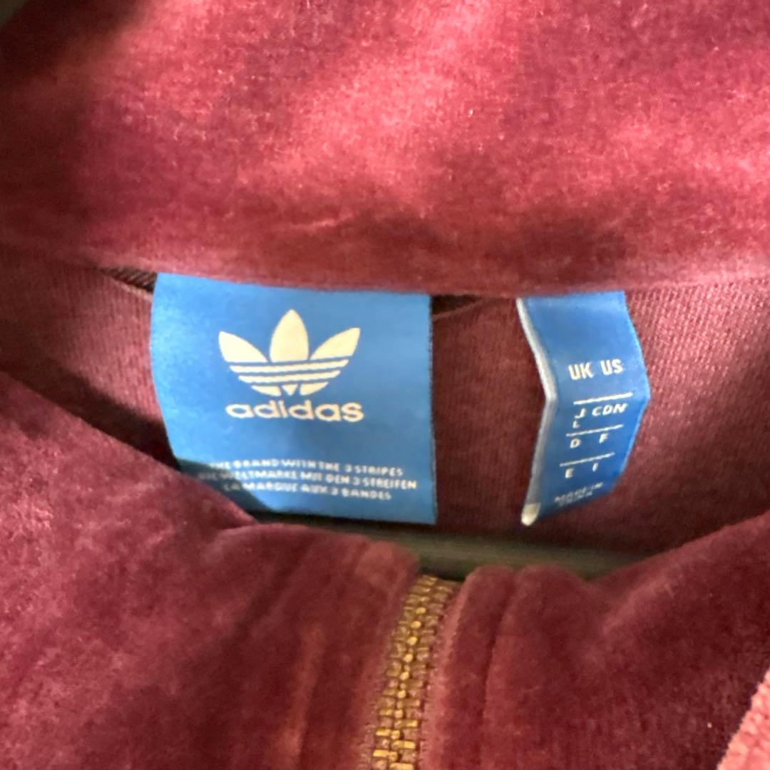 adidas ベッケンバウアー ベロア ジャージ トラックジャケット 古着 L