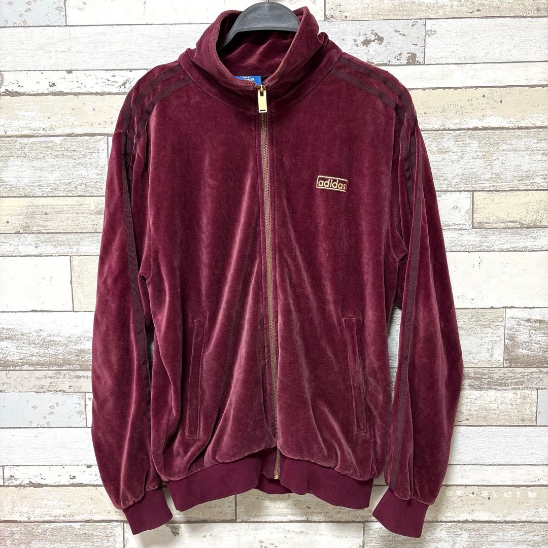adidas ベッケンバウアー ベロア ジャージ トラックジャケット 古着 L
