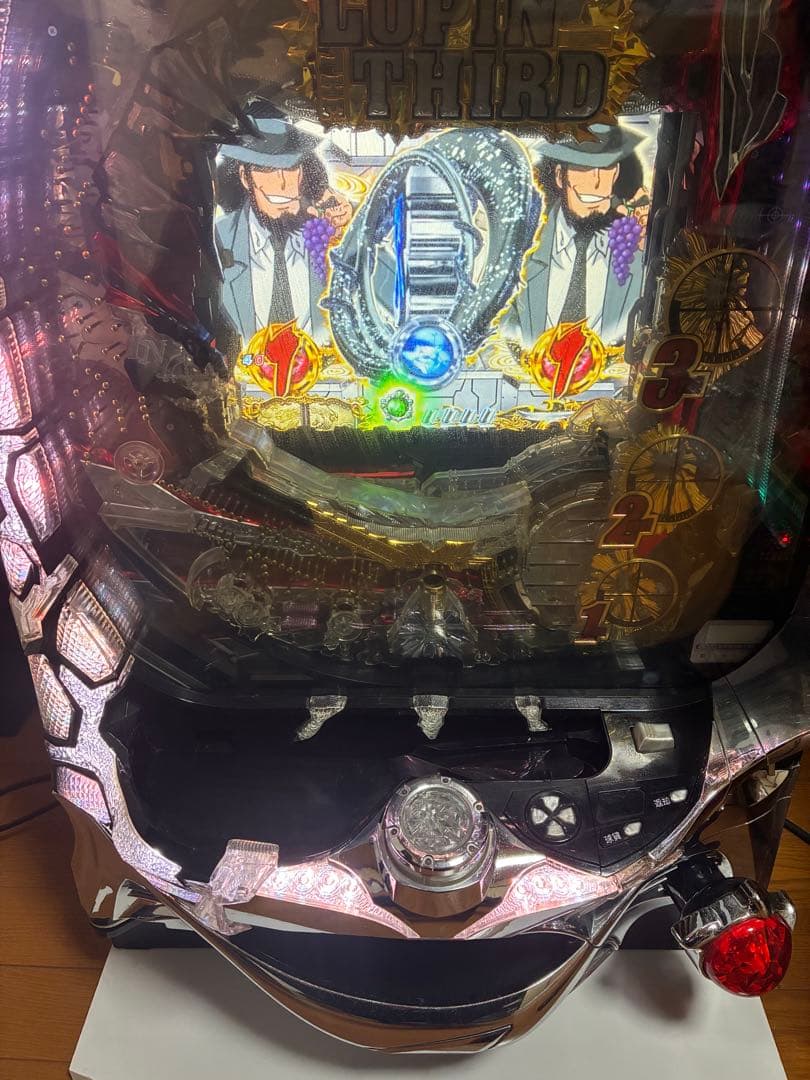 パチンコ実機　CR消されたルパン394ver オート機能付き　データランプ付き