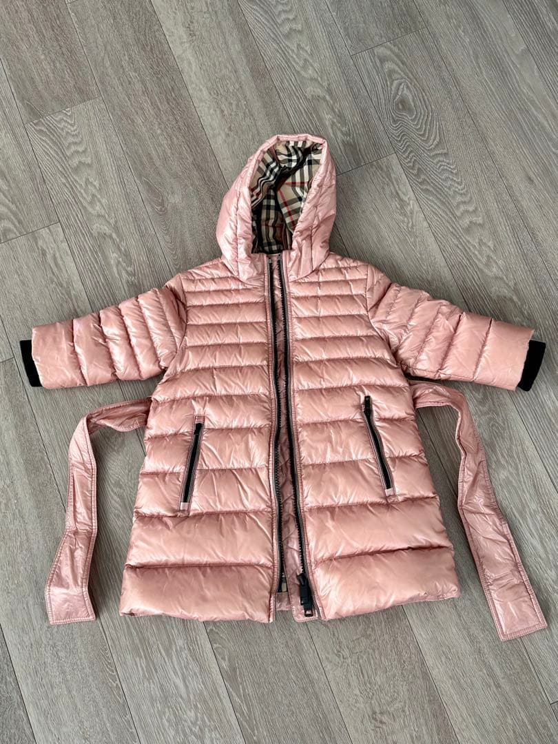 BURBERRY LONDON フード付き ダウンジャケット（ピンク） 3Y