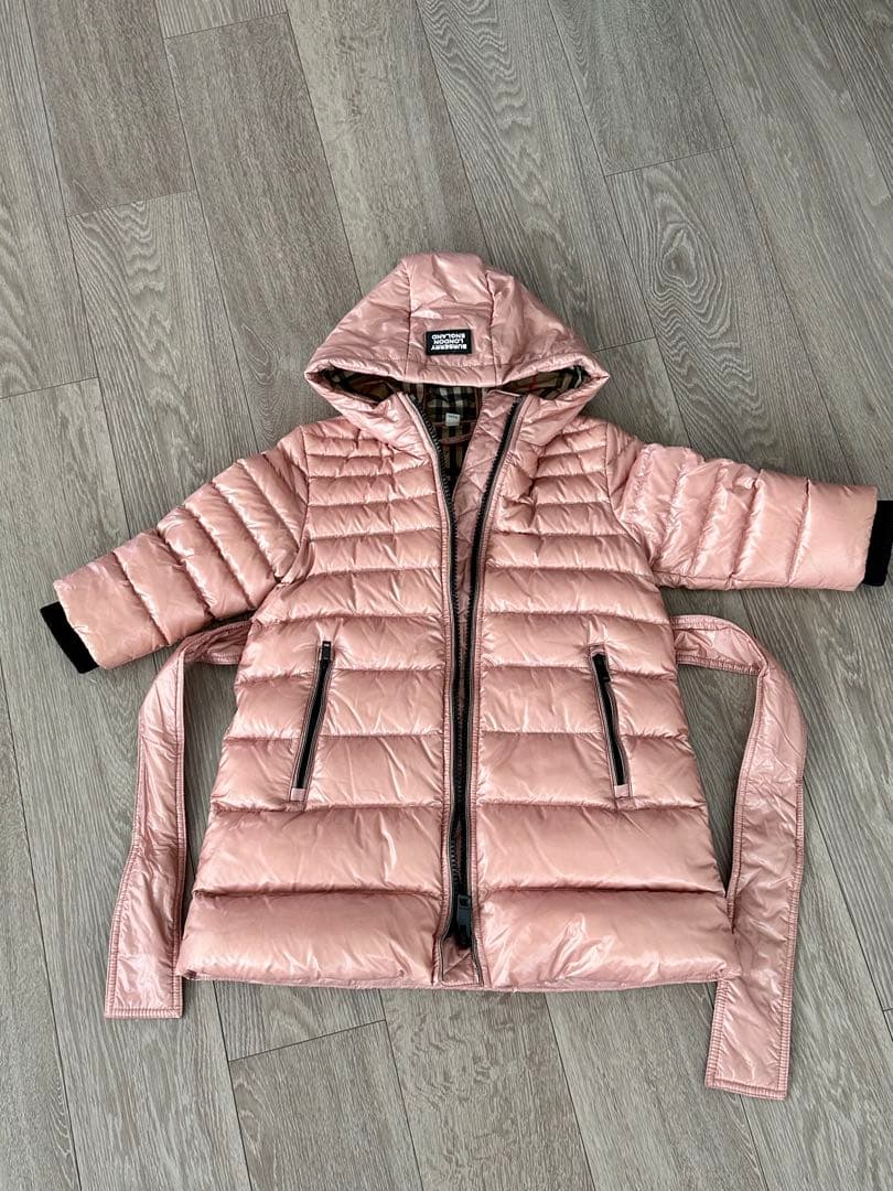 BURBERRY LONDON フード付き ダウンジャケット（ピンク） 3Y