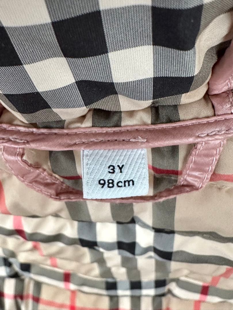 BURBERRY LONDON フード付き ダウンジャケット（ピンク） 3Y