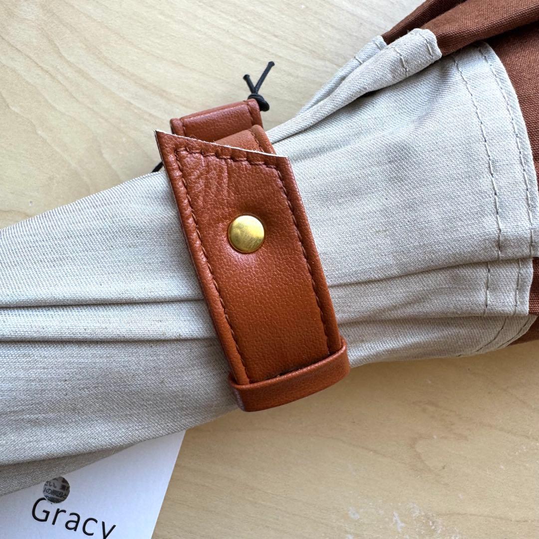 ★新品★GRACY　晴雨兼用パラソル　日傘　遮光　遮熱　バイカラー　ナチュラル